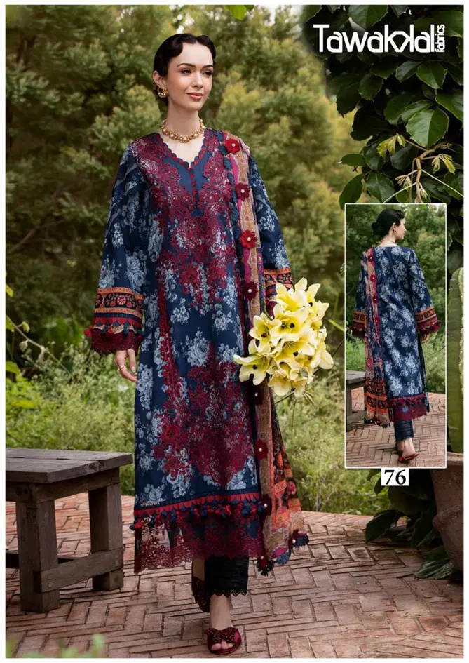 Mehroz Vol 8 By Tawakal Cotton Printed Pakistani Dress Material Wholesale Price In Surat
